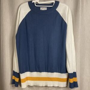 Poof Apparel Womens Sweater Size Large - Long Sleeve Striped Pullover EUC